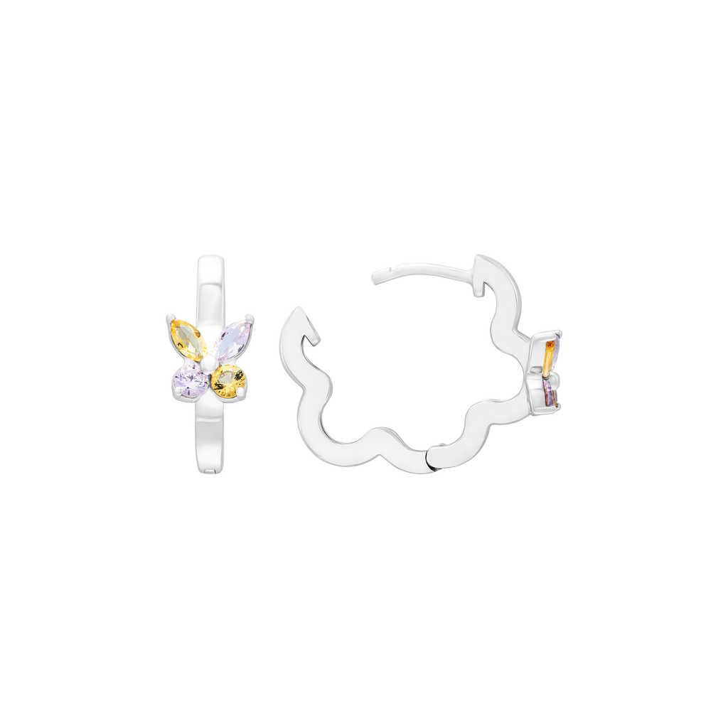 Bloomie silver earrings with gemstones ZTZTW000018