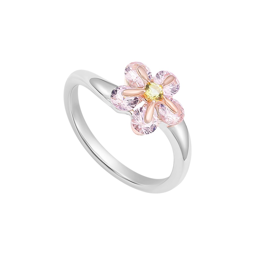 Bloomie silver ring with gemstones ZTZTH000006