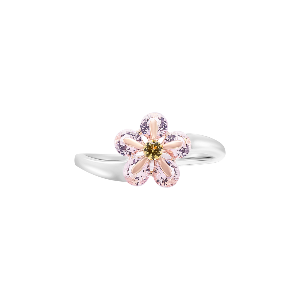 Bloomie silver ring with gemstones ZTZTH000006
