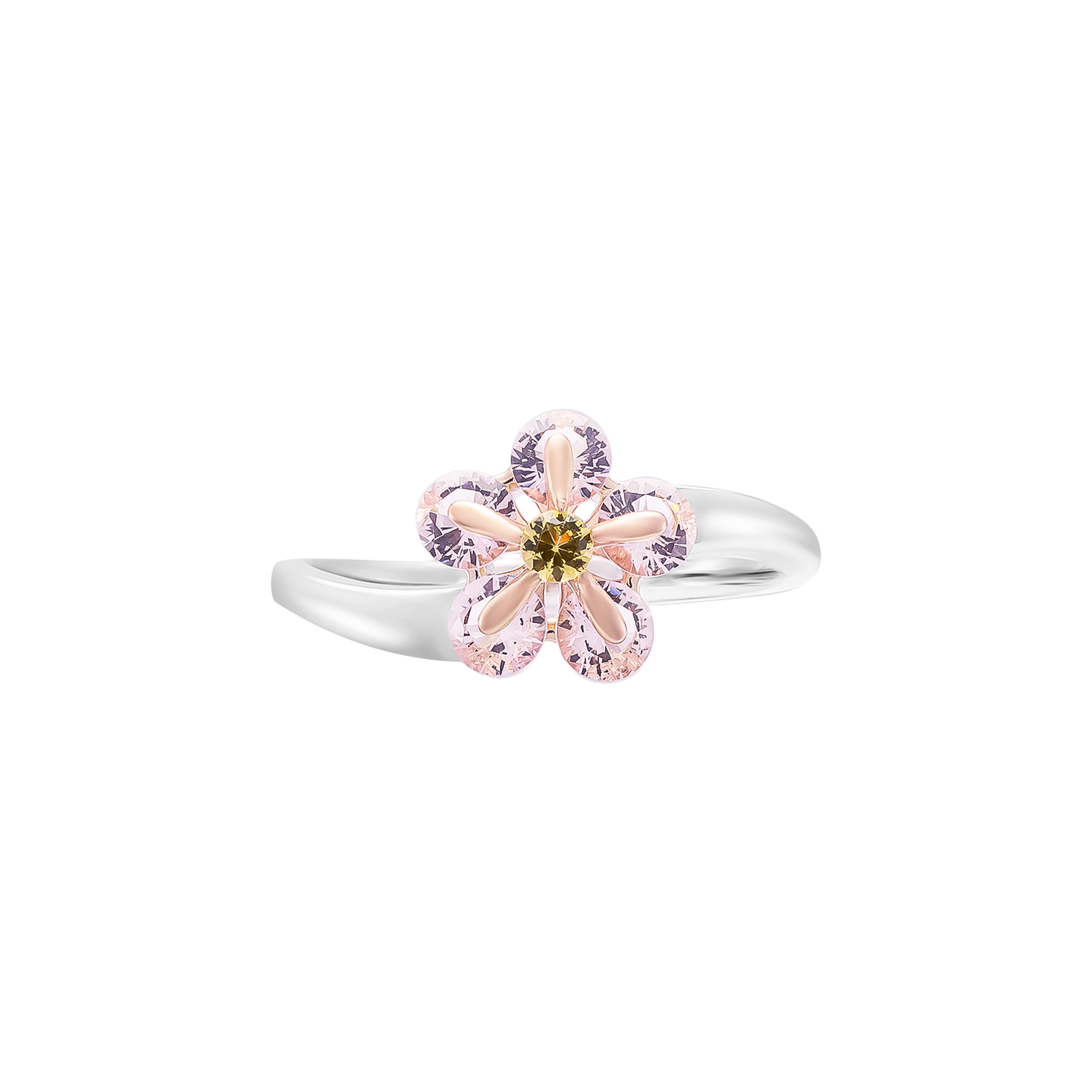 Bloomie silver ring with gemstones ZTZTH000006